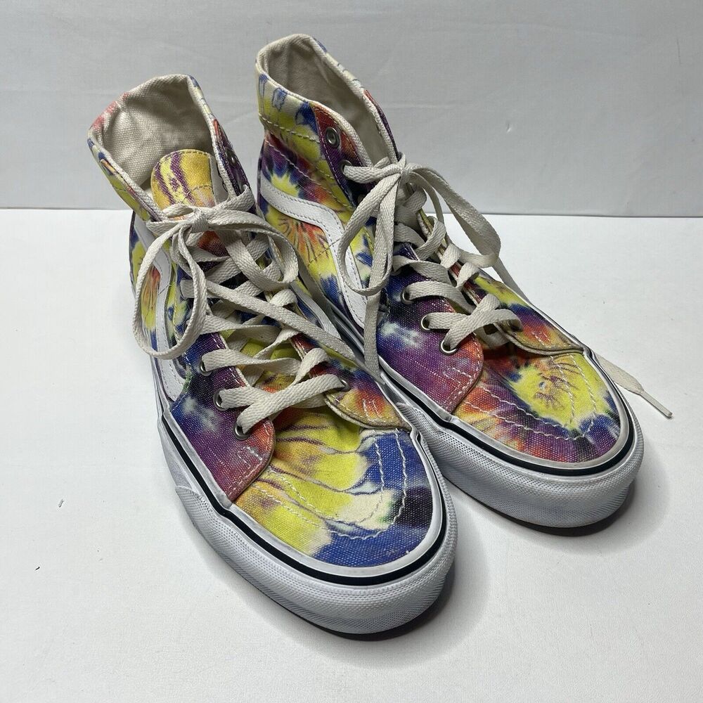 VANS Off The Wall Tie Dye High Top Skate Shoes Men's 9/ Women's 10.5